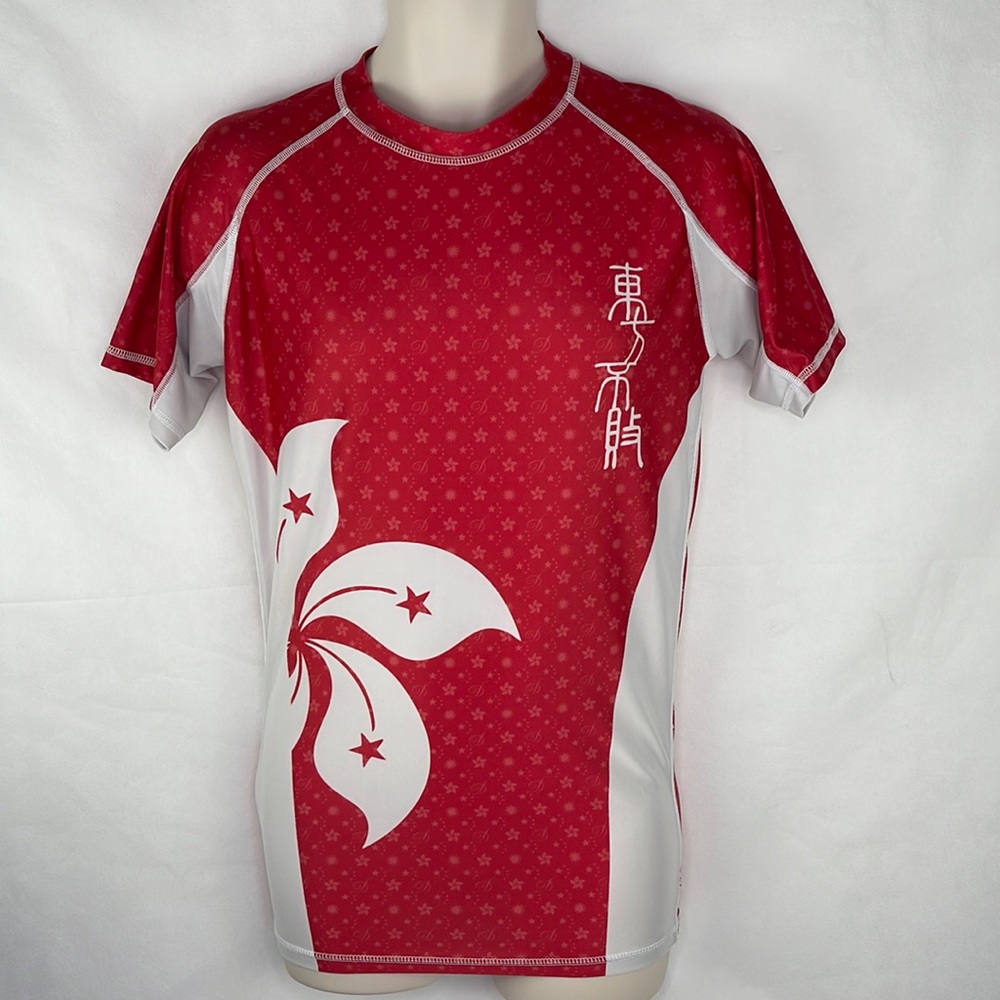 Dynasty Compression Shirt Hong Kong Flag Red & White